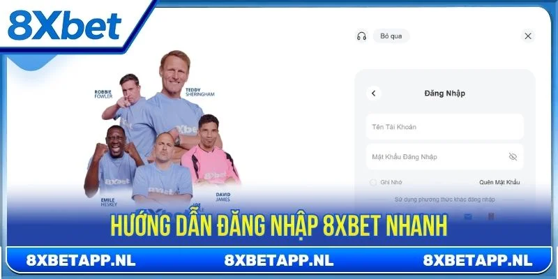 Quy trình đăng nhập 8XBET được thiết kế đơn giản