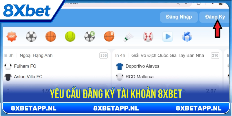 Nhập đầy đủ các thông tin vào ô trống 8X BET yêu cầu 